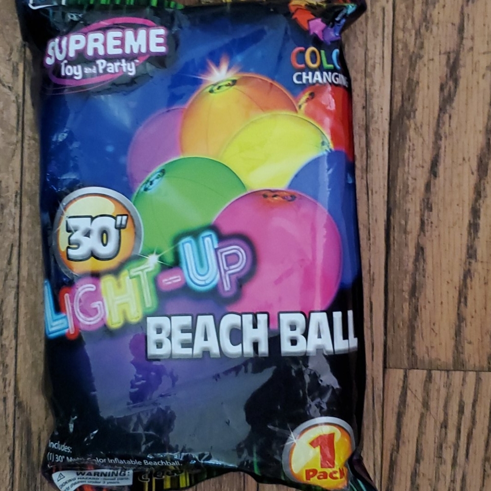 With light up actiom  in this huge beach ball